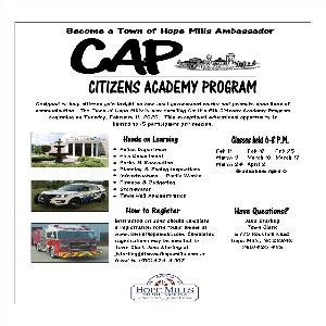Citizens Academy flyer February 2020